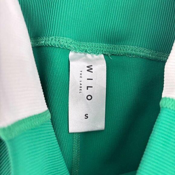 Wilo The Label Ribbed Bike Shorts Womens Size S Emerald Green Stretch High Rise - Picture 3 of 9